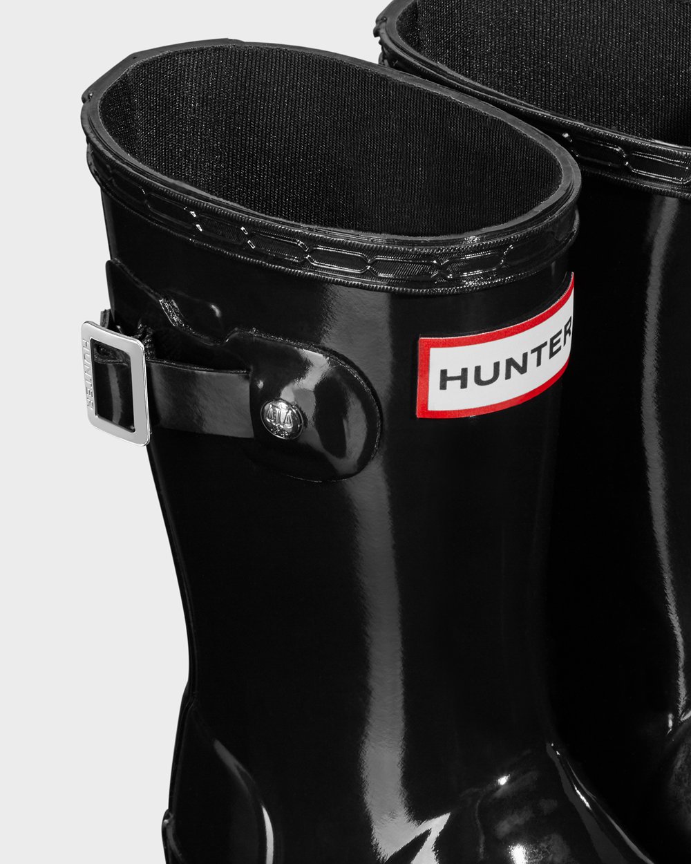 Bottes de Pluie Hunter Original Petits Gloss Enfant Noir FMHBYCA-72